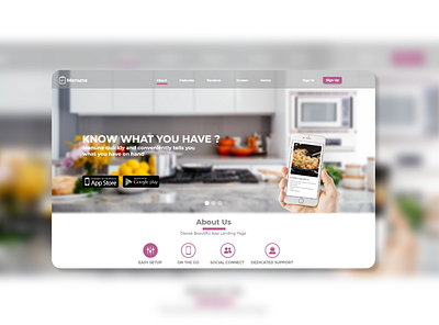 cooking landing page cookig landing page landing page landing page ui menu landing page recipe landing page