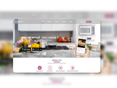 cooking landing page cookig landing page landing page landing page ui menu landing page recipe landing page