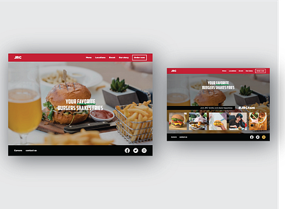 Landing page- Burger Restaurant dailyui design ui ux web