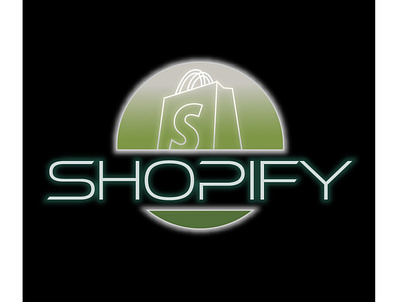 Retro Shopify Logo cyberpunk logo neon neon sign retro retrologo shopify
