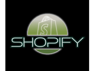 Retro Shopify Logo cyberpunk logo neon neon sign retro retrologo shopify
