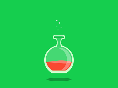 "Green is not my color" potion design flat icon illustration illustrator logo magical potions vector wizard