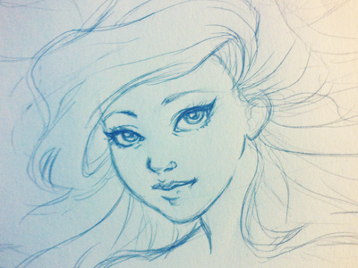 Arielle drawing girl illustration sketch