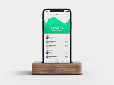 Bank Dashboard app dashboad design graph ios list mobile ux