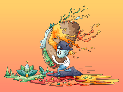 Time to Taco adobe illustrator adobe illustrator draw adobe photoshop cartoon character colorful food artwork hand drawn illustration mexican mexican food queso reds salsa skateboarding taco tacos vector vector illustration yellows
