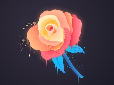 Blue Rose abstract adobe illustrator adobe photoshop flower nature rose vector
