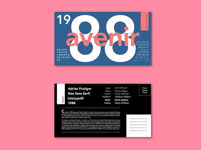 Avenir Postcard avenir postcard typeface typography