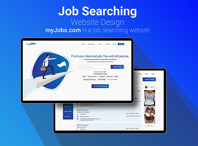 UX UI Design of a Job Searching Website (Part 1) adobe illustrator adobe xd design illustration ui ux web design web ui