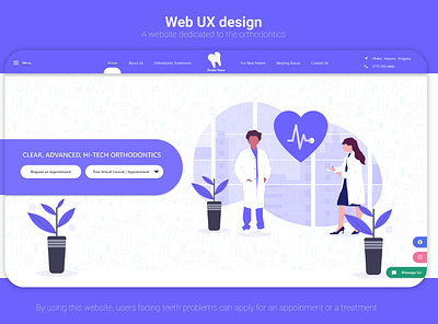 UX UI Design of a Orthodontics Institure adobe illustrator adobe xd icon illustration logo saas design ui ux web design web ui