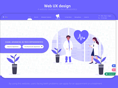 UX UI Design of a Orthodontics Institure