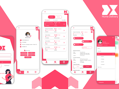 UX UI Design of a Delivery mobile app adobe illustrator adobe xd design icon ui ux web design