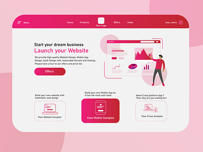 Website Landing page UI Design