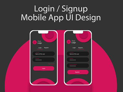 Login and SIgnup Mobile App UI and UX adobe illustrator adobe xd app design icon illustration ui ux web design web ui