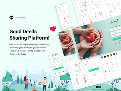 UX Case Study- doGood, a good-deed sharing website adobe xd ui ux