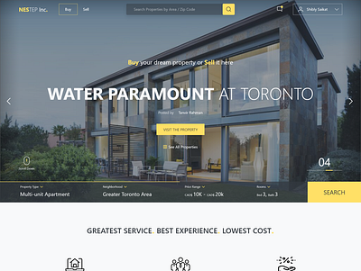 Property Home UI adobe xd design ui web design web ui