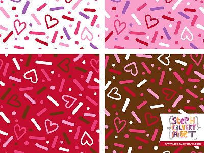 Valentine's Day Repeat Patterns - Hearts and Sprinkles Party