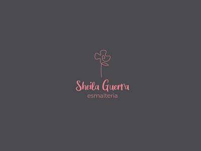 Sheila Guerra Esmalteria app branding brasil design flower icone illustrator logotipo marcas minimalism minimalist logo nails typography vector