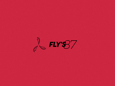 Fly's87 airplane logo branding brasil diamond fly icone logo minimalist projeto school typography vector