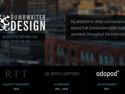 Experience Section design interactive interface portfolio ui ux web website work