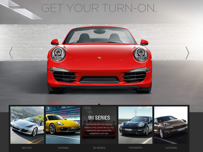 Porsche Selector car design interface navigation rotator ui ux web website