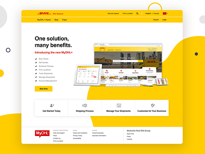 DHL Microsite design interactive interface marketing ui ux web website