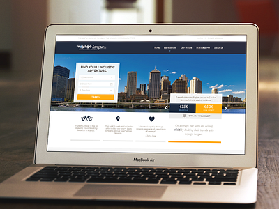Voyage-Langue Website design homepage interface international typography ui ux web website
