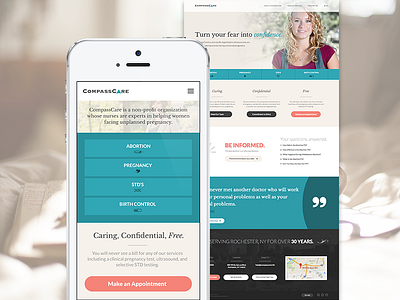 Compasscare Web & Mobile design interface mobile phone responsive ui ux web website