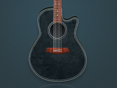 Guitar Icon blue guitar icon vector