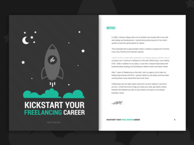 Book Launch: "Kickstart Your Freelancing Career" book cover design ebook graphic design launch page print writing