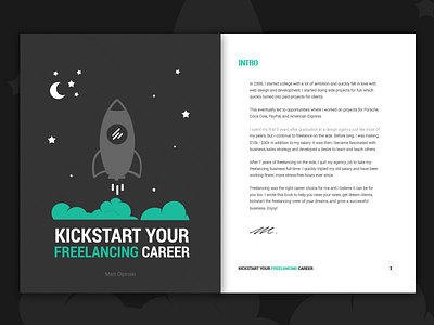 Book Launch: "Kickstart Your Freelancing Career" book cover design ebook graphic design launch page print writing