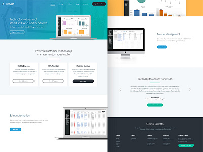 Claritysoft Marketing Website crm design home page interface marketing sales ui ux website