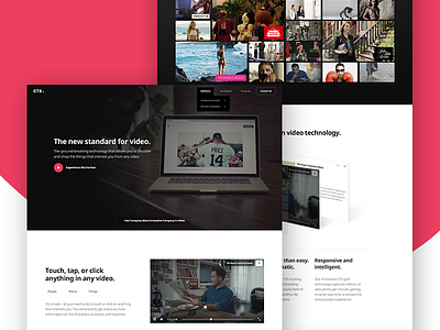 Cinematique Enterprise Design design home interface landing page marketing ui video website