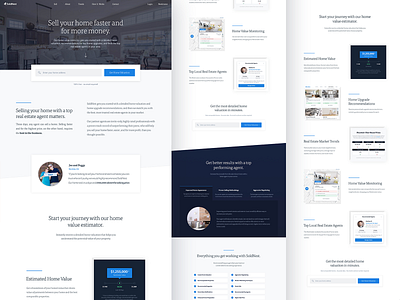 SoldNest Home Page Showcase branding design home page interface landing page real estate typography ui ux web website