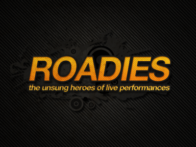 Roadies orange texture title typography