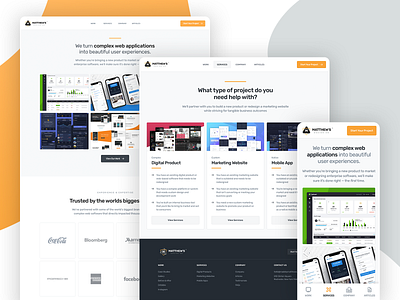 Matthew's Design Co. [Website Launch] branding design homepage interface marketing portfolio ui ux web webdesign website