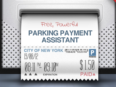 Ticket Payment Mockup Parkbud iPhone App icon ios iphone mobile payment ticket ui