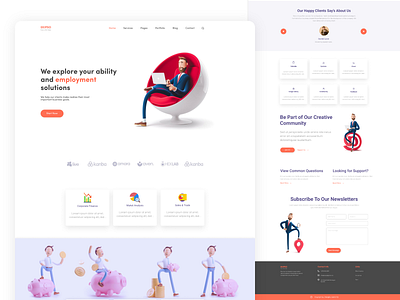 Business Website design illustration landing landingpage typography ui ui ux ui ux designer uiux uiuxdesign ux web webdesign website