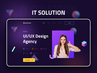 IT SOLUTION Website app branding design graphic design illustration logo ui ui ux ui ux designer ux website