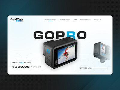 GoPro Hero 10 Concept 3d app branding camera design gopro goprohero10 graphic design illustration landingpage ui ui ux ui ux designer ux website