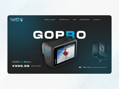 GoPro Hero 10 Concept 3d animation app branding design gopro goprohero10 graphic design illustration landingpage logo motion graphics ui ui ux ui ux designer ux website