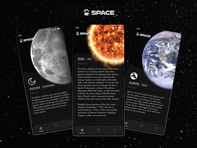 Galaxy Space 3d animation app application branding dark design earth galaxy graphic design illustration logo moon motion graphics space space app ui ui ux ui ux designer ux