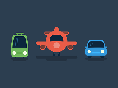 Next Trip product icons aeroplane app car flight icons ios minimal next trip plane train transport ui
