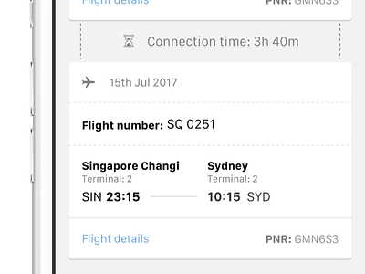 Flight details app flights native travel trips ui
