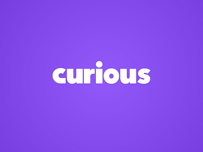 curious logotype by Rhys Merritt on Dribbble