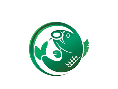 Geometric logo for branding fish