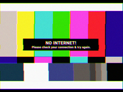 No Internet animation error no internet product design