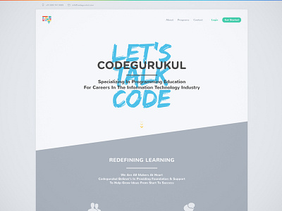 Codegurukul Landing Page WIP clean code codegurukul coding homepage website