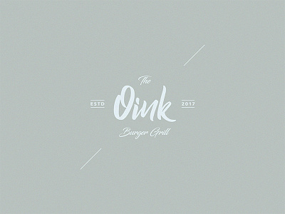 Oink Logo bacon burger lettering logo oink pork typo typography