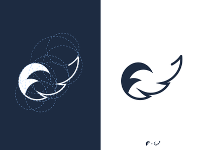Bird Logo Concept | Negative Space bird branding concept design eagle falcon flat goldenratio grid illustration letter logo logo animation logo mark logodesign logovolt ratio rebrand vector wing