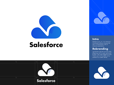 Salesforce Rebranding | Logo Concept animation blue brand branding card cloud futura icon icons illustration logo logotype paper rebranding salesforce typography